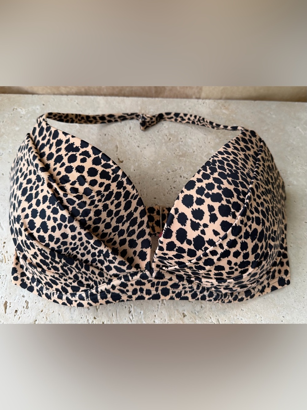 Victoria’s Secret The Angel Convertible Push Up Bikini Top Leopard 38DD (2016)